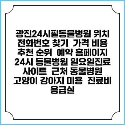 광진24시필동물병원 위치 전화번호 찾기 | 가격 비용 추천 순위 | 예약 홈페이지 | 24시 동물병원 일요일진료 사이트 | 근처 동물병원 | 고양이 강아지 미용 | 진료비 | 응급실