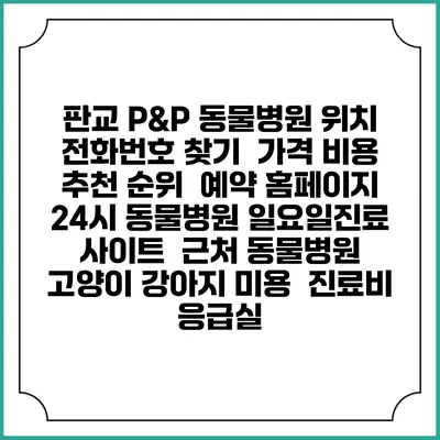 판교 P&P 동물병원 위치 전화번호 찾기 | 가격 비용 추천 순위 | 예약 홈페이지 | 24시 동물병원 일요일진료 사이트 | 근처 동물병원 | 고양이 강아지 미용 | 진료비 | 응급실