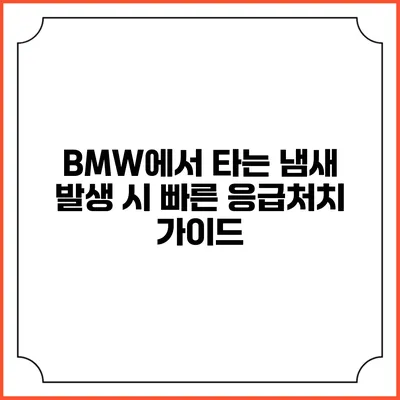 BMW에서 타는 냄새 발생 시 빠른 응급처치 가이드