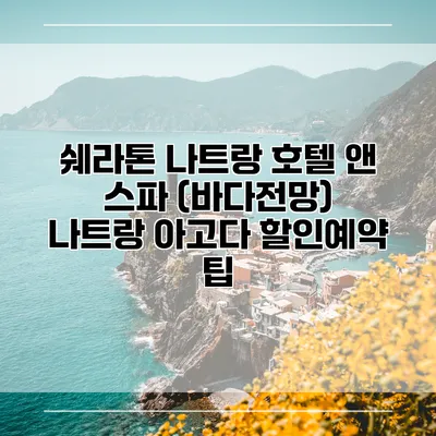 쉐라톤 나트랑 호텔 앤 스파 (바다전망) 나트랑 아고다 할인예약 팁