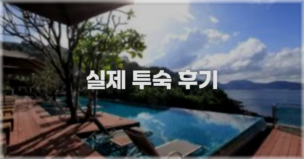 💬 실제 투숙 후기