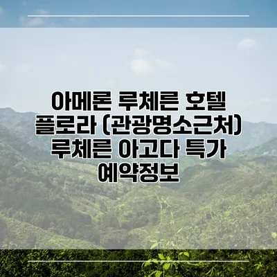 아메론 루체른 호텔 플로라 (관광명소근처) 루체른 아고다 특가 예약정보