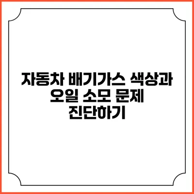 자동차 배기가스 색상과 오일 소모 문제 진단하기